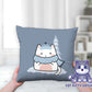 Chilly Cat Winter Square Pillow Case