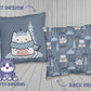 Chilly Cat Winter Square Pillow Case