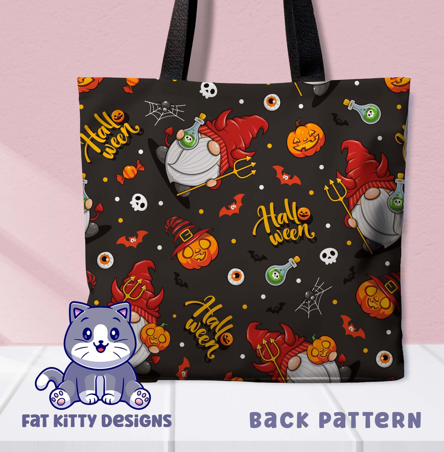 Cute Devil Gnome Tote Bag Halloween