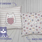 Floral Cats Square Pillow Case