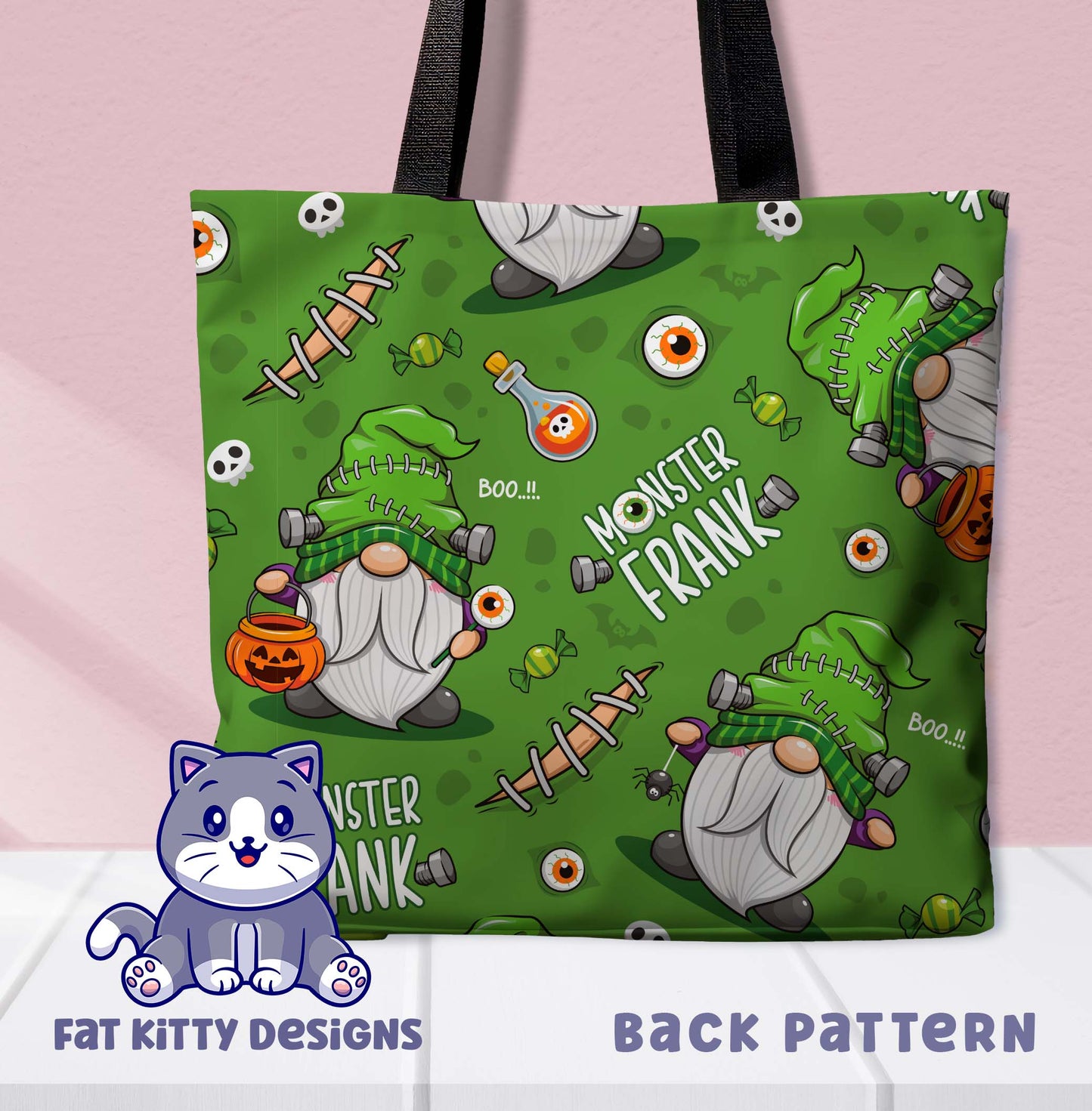 Cute Frankenstein Gnome Tote Bag