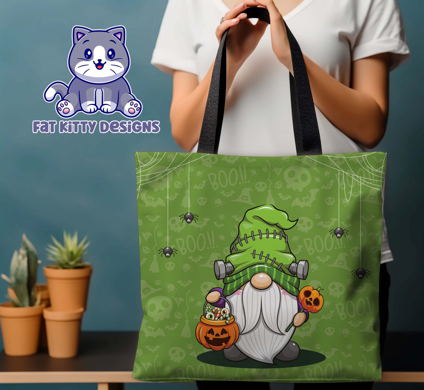 Cute Frankenstein Gnome Tote Bag