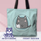 Grey Cat Tote Bag