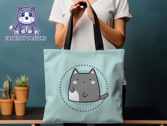 Grey Cat Tote Bag