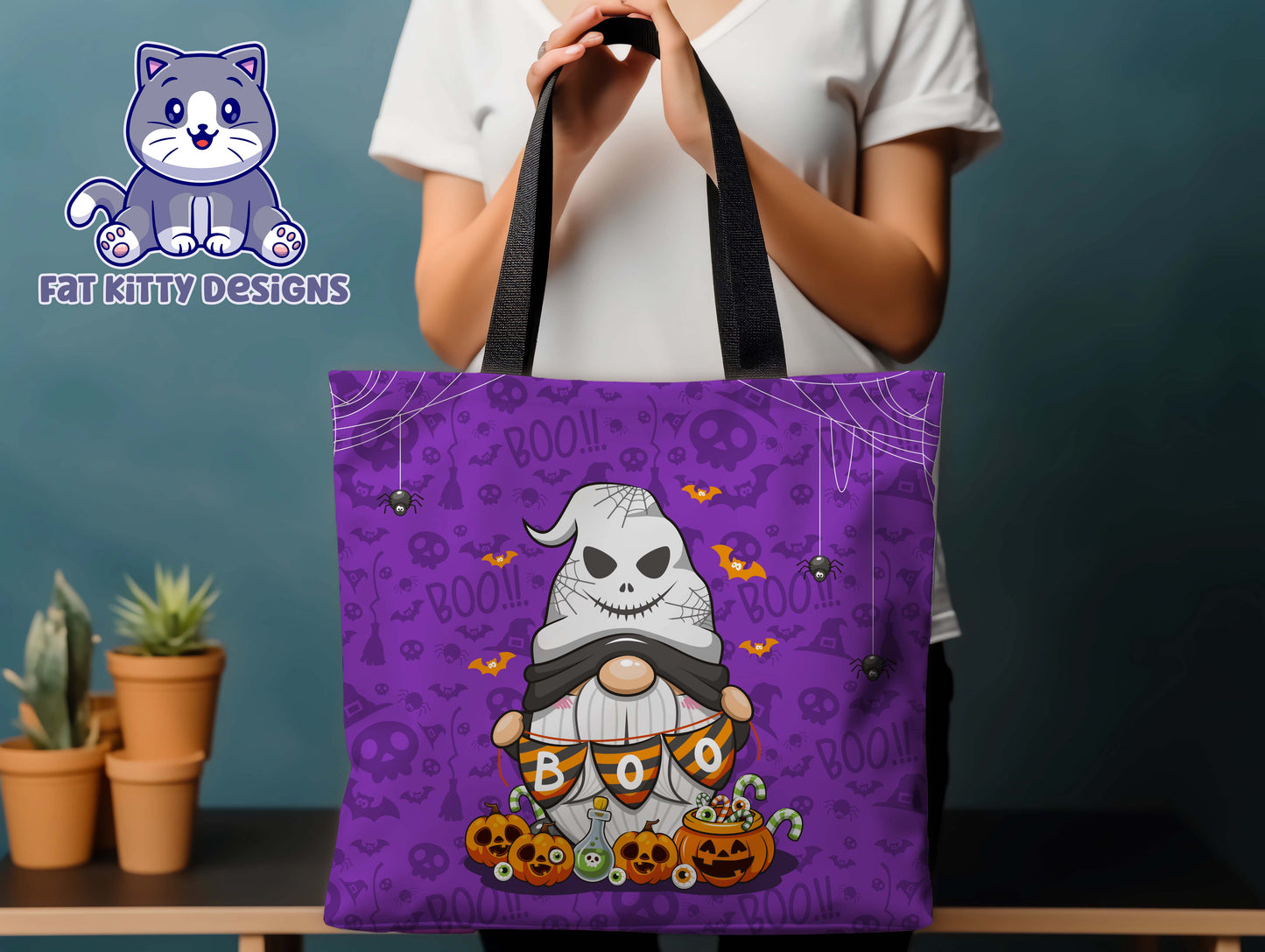 Cute Halloween Gnome Tote Bag