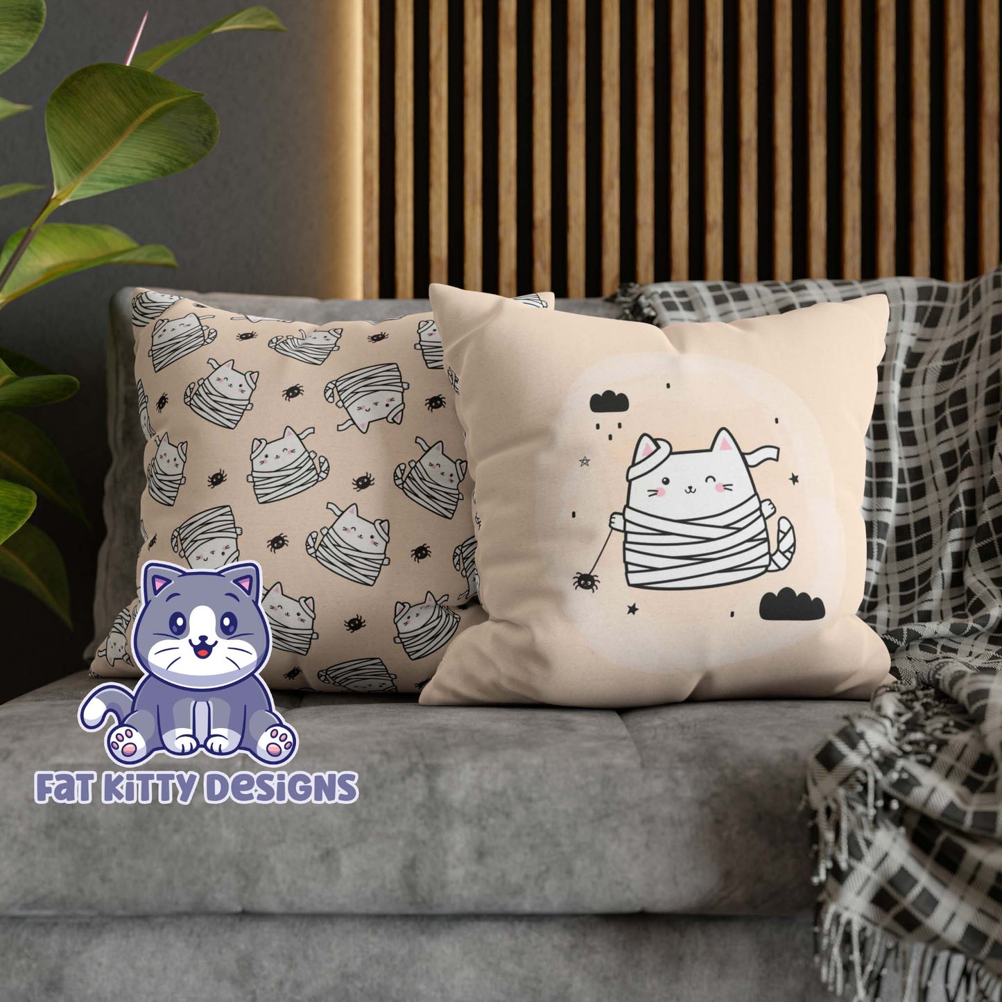 Mummy Cats Square Pillow Case