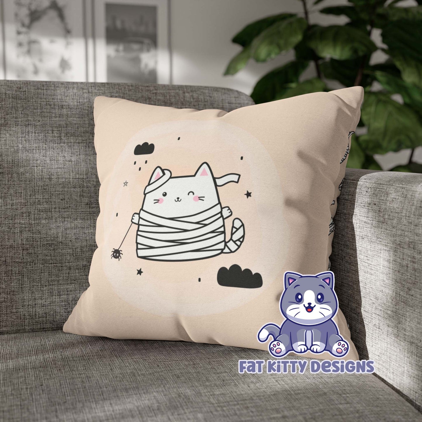 Mummy Cats Square Pillow Case