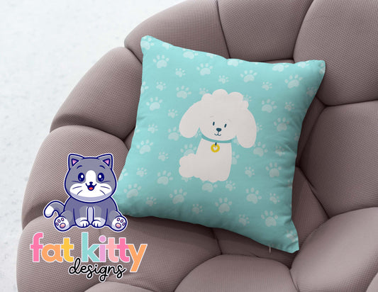 Cute Poodle Square Pillow Case