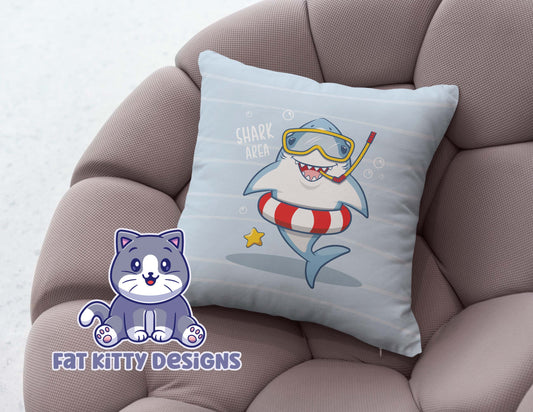 Snorkel Sharks Square Pillow Case