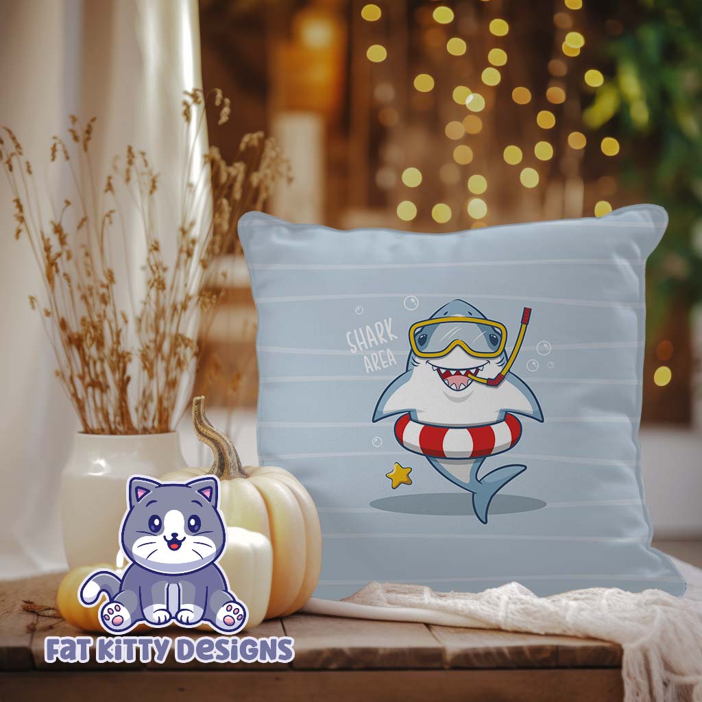 Snorkel Sharks Square Pillow Case