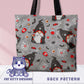 Cute Vampire Gnome Tote Bag Halloween