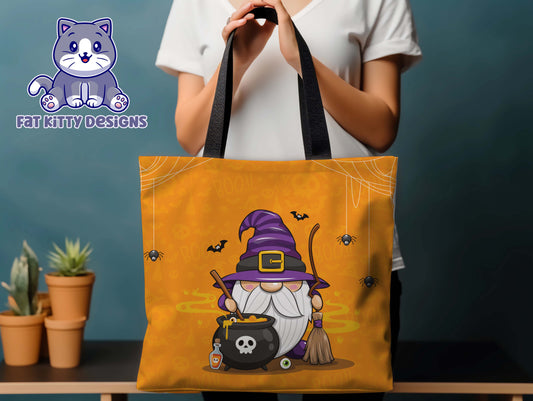 Cute Witch Gnome Tote Bag Halloween